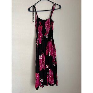Aloha Fashion Hawaiian Floral Dress Summer Beach Vacation Sundress One Size